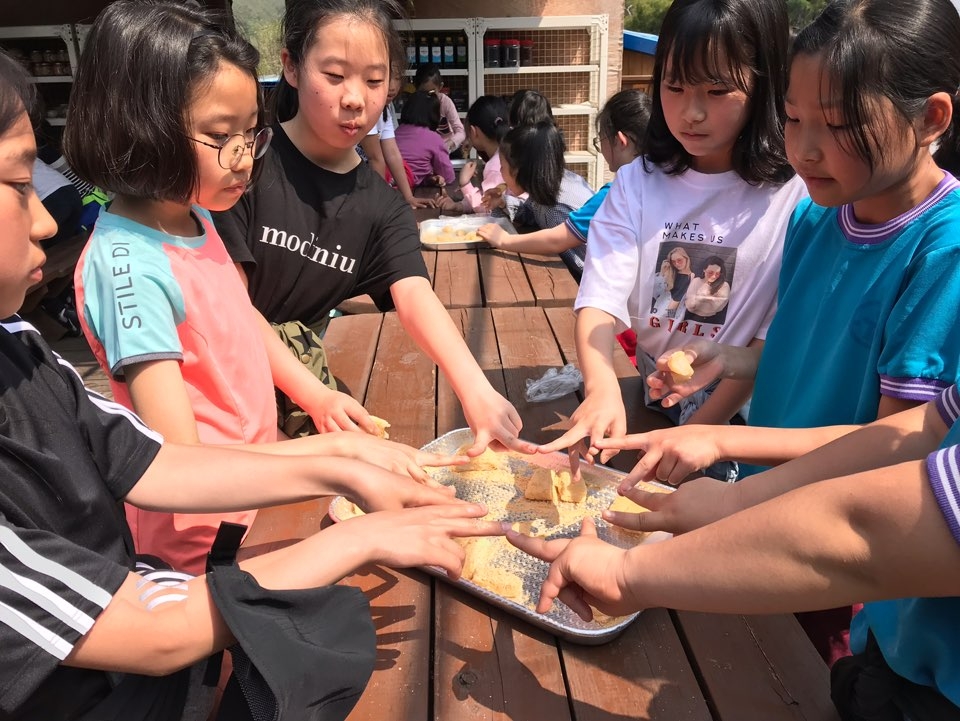 인절미 떡 매치기 및 팥빙수 만들기